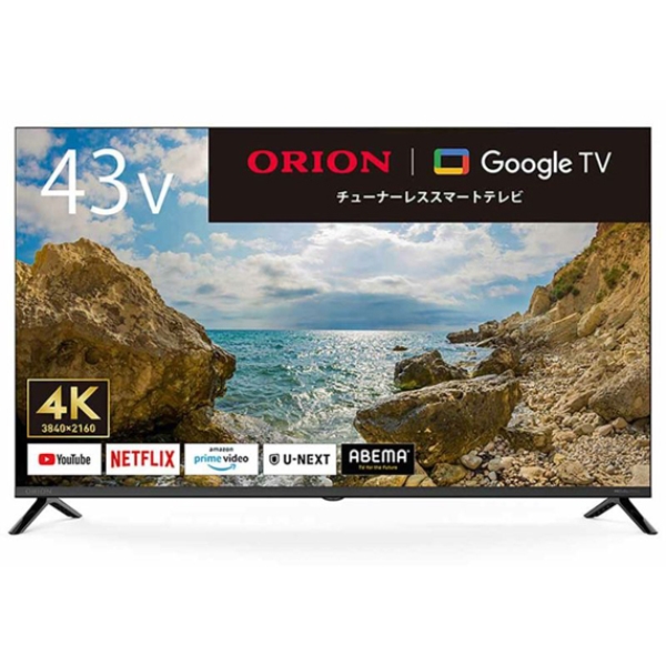 ドウシシャ ORION 43V型 4K対応 チューナーレススマートテレビ GL431U