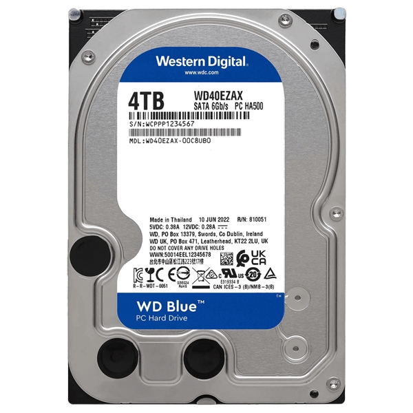 WESTERN DIGITAL WD Blue 内蔵HDD 3.5インチ 4TB 2年保証 WD40EZAX
