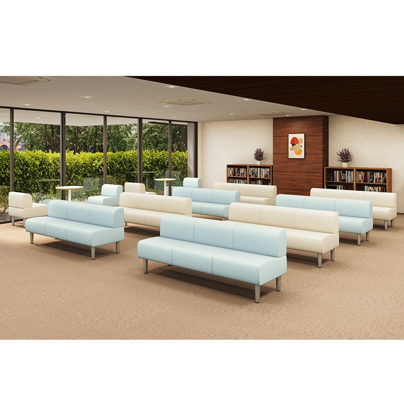 送料無料】 パブリックベンチ ロビーチェア 業務用ベンチ 3人掛け 幅