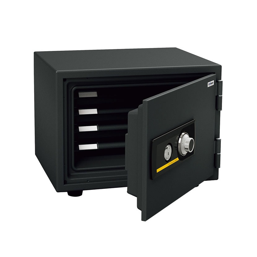 送料無料】 【エーコー】家庭用 小型 耐火金庫 ダイヤル式 A4用紙収納