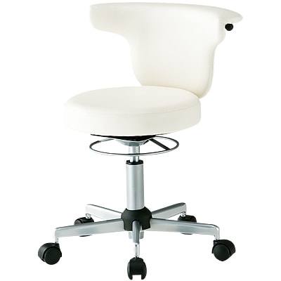 送料無料】 病院 診察室 回転いす 丸イス スツール チェア 背もたれ付