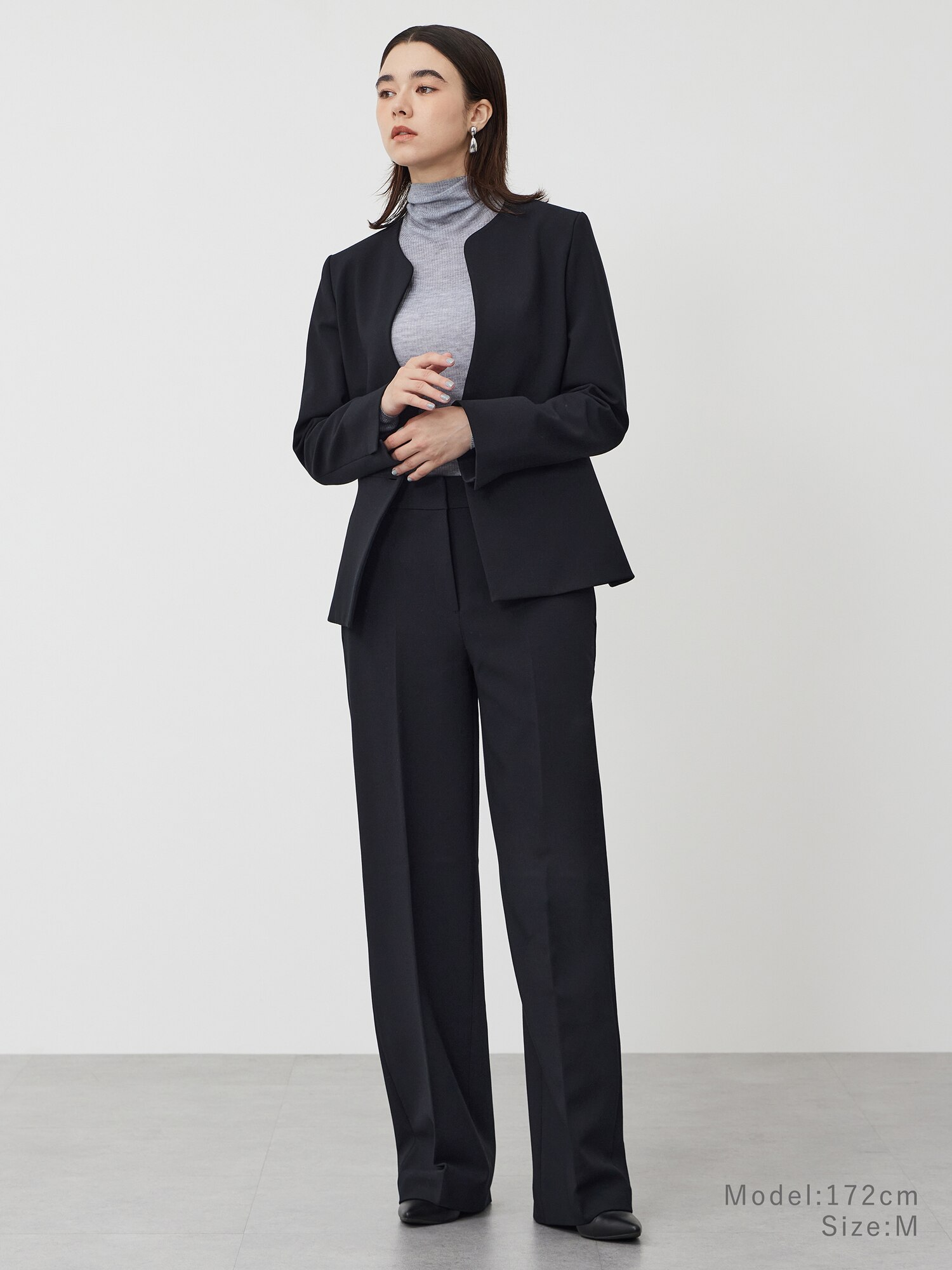 PLST(プラステ)公式 | 【丈長め】ワイドパンツ（ウォームリザーブ）