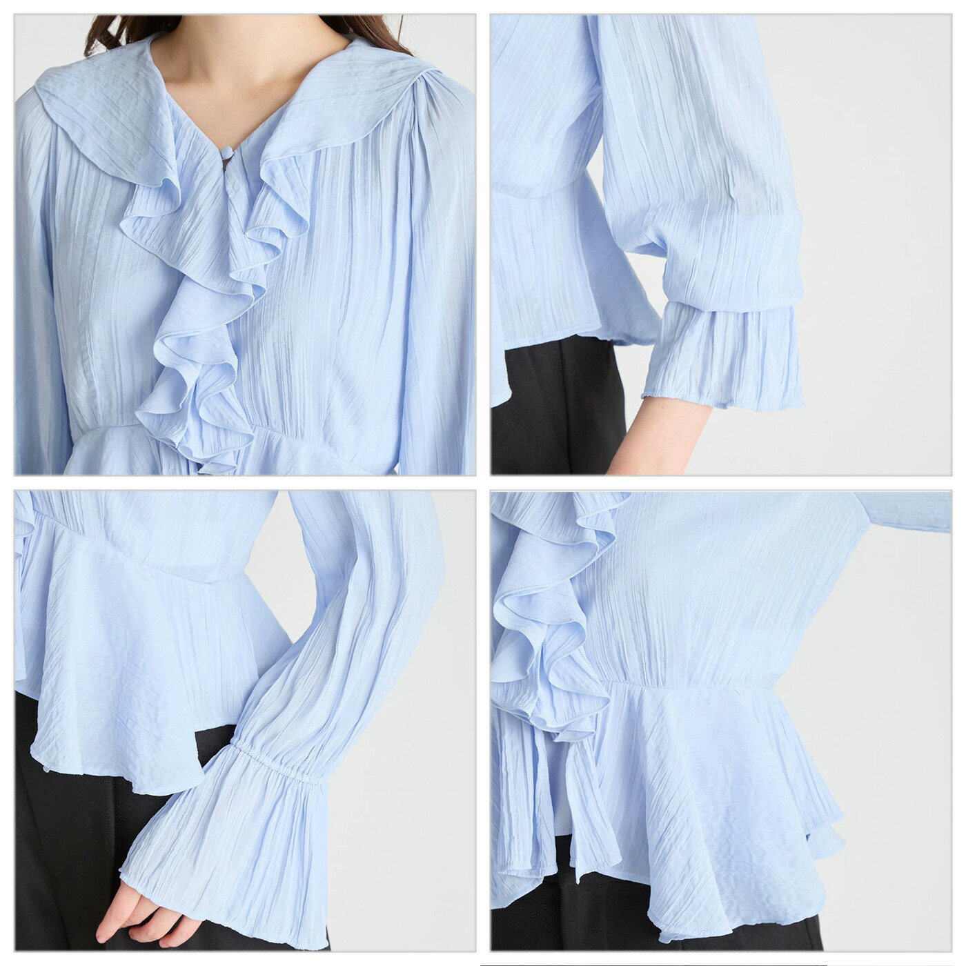 楽天市場】SALE50%OFF セルフォード CELFORD フリルペプラムブラウス