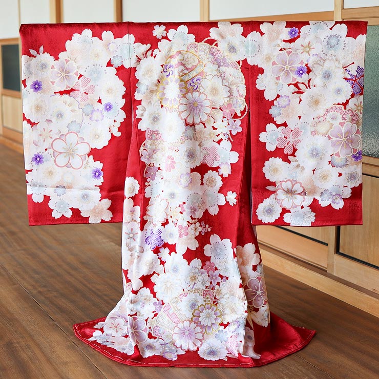 楽天市場】＼2点で3％OFFクーポン／[正絹] お宮参り 女の子 初着 産着