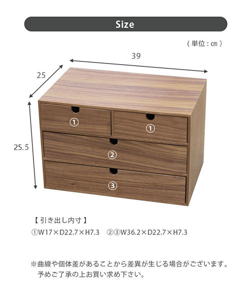 楽天市場】木製引出収納ボックス 3段 全2色 | ミニチェスト 木製