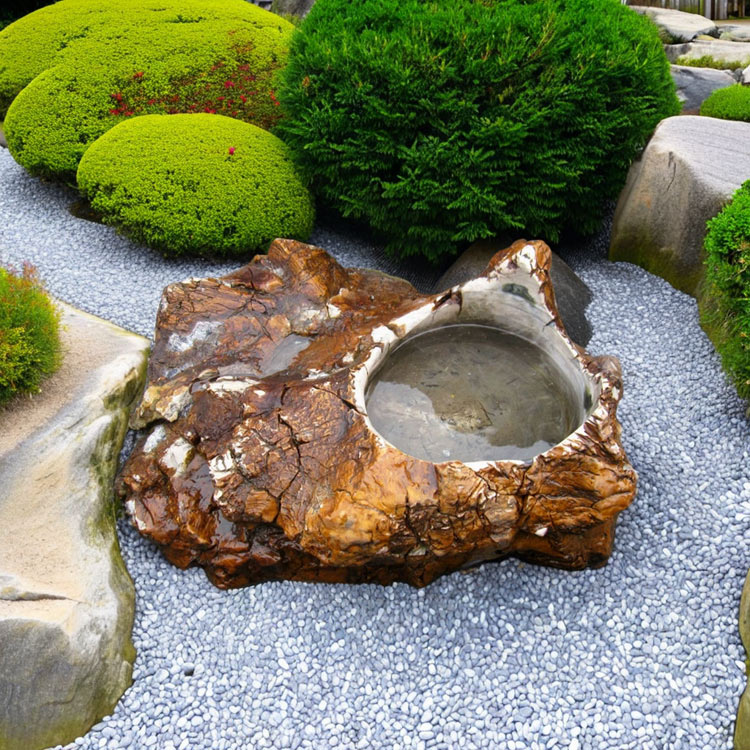 木化石 蹲 054 手水鉢 水鉢 銘石 珪化木 幅108cm 一点物 庭石 景石