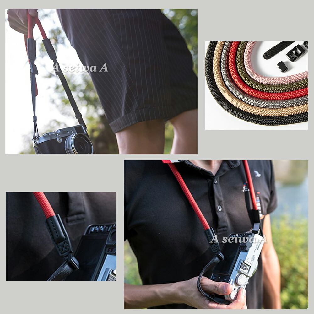 楽天市場】クライミングロープ カメラ用 ネックストラップ