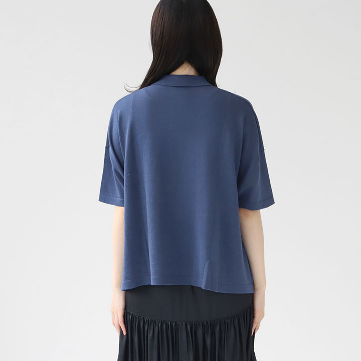 mao made(マオメイド) リネンコットン ワイドポロニット(521106)の通販