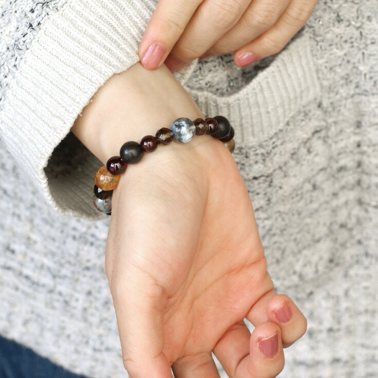 楽天市場】Guida 〜導く〜 -老礦- 金剛双天地天珠ブレスレット【メール