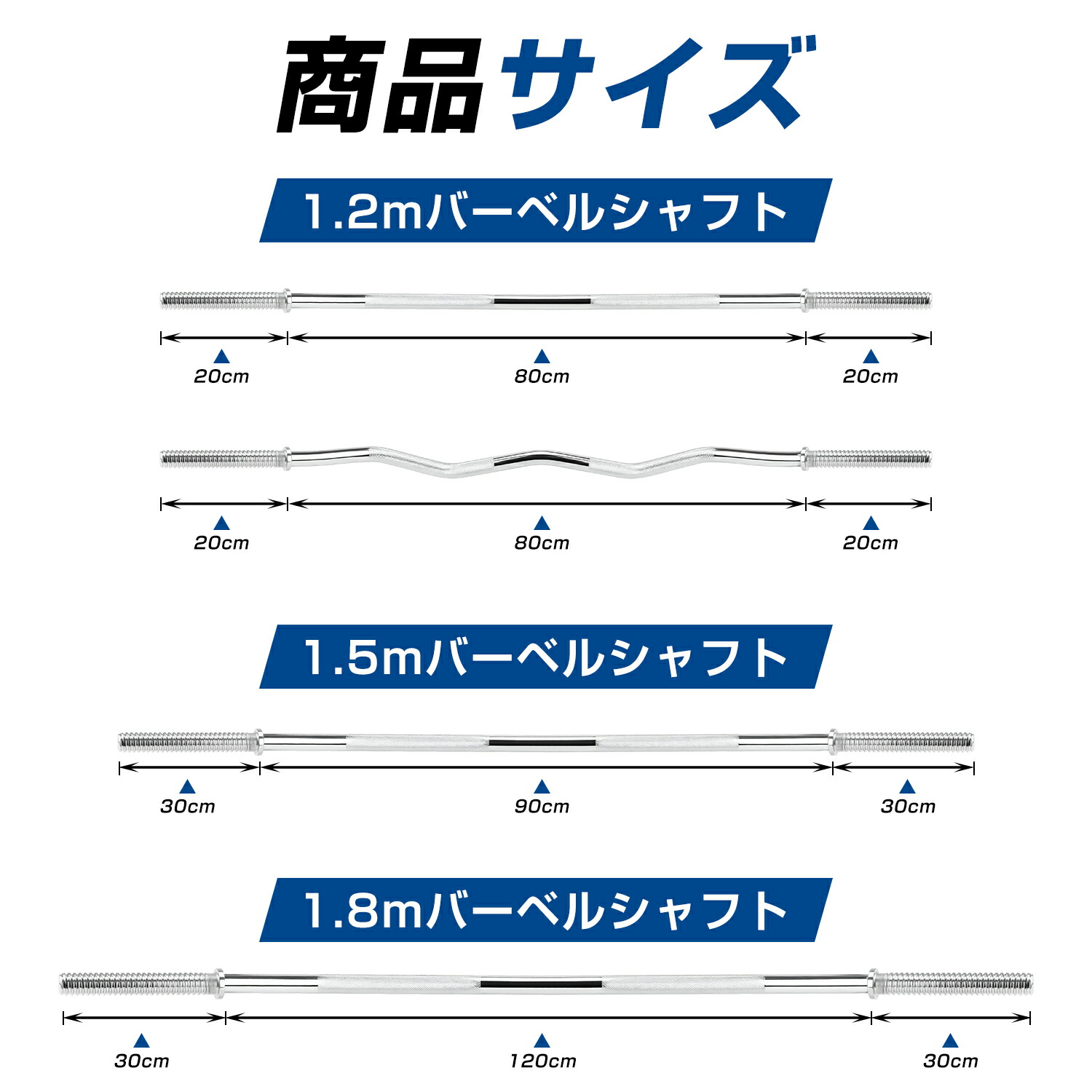 楽天市場】即納！バーベルシャフト 180cm 直径28mm ストレートバー