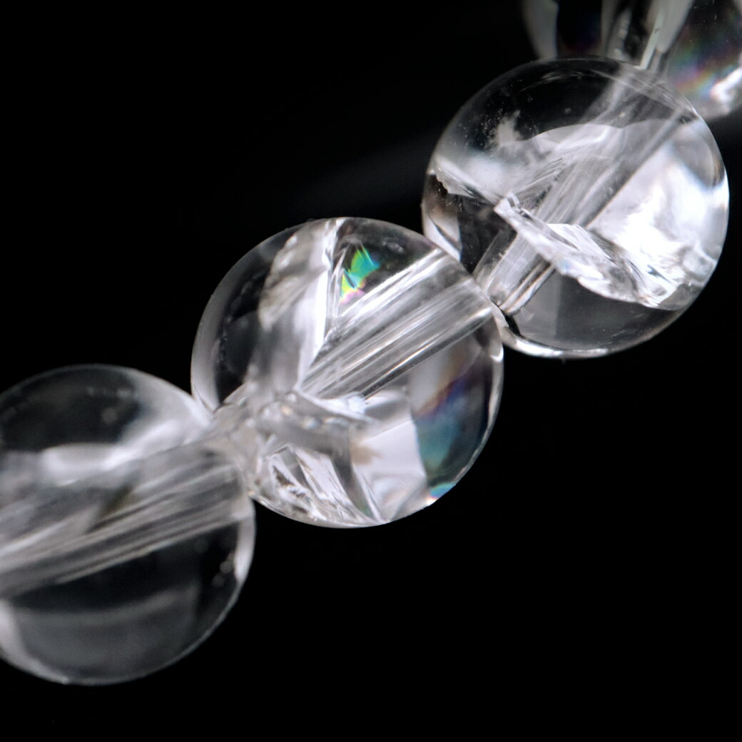 楽天市場】水晶 ブレスレット アイリスクォーツ 天然 虹入り 8mm