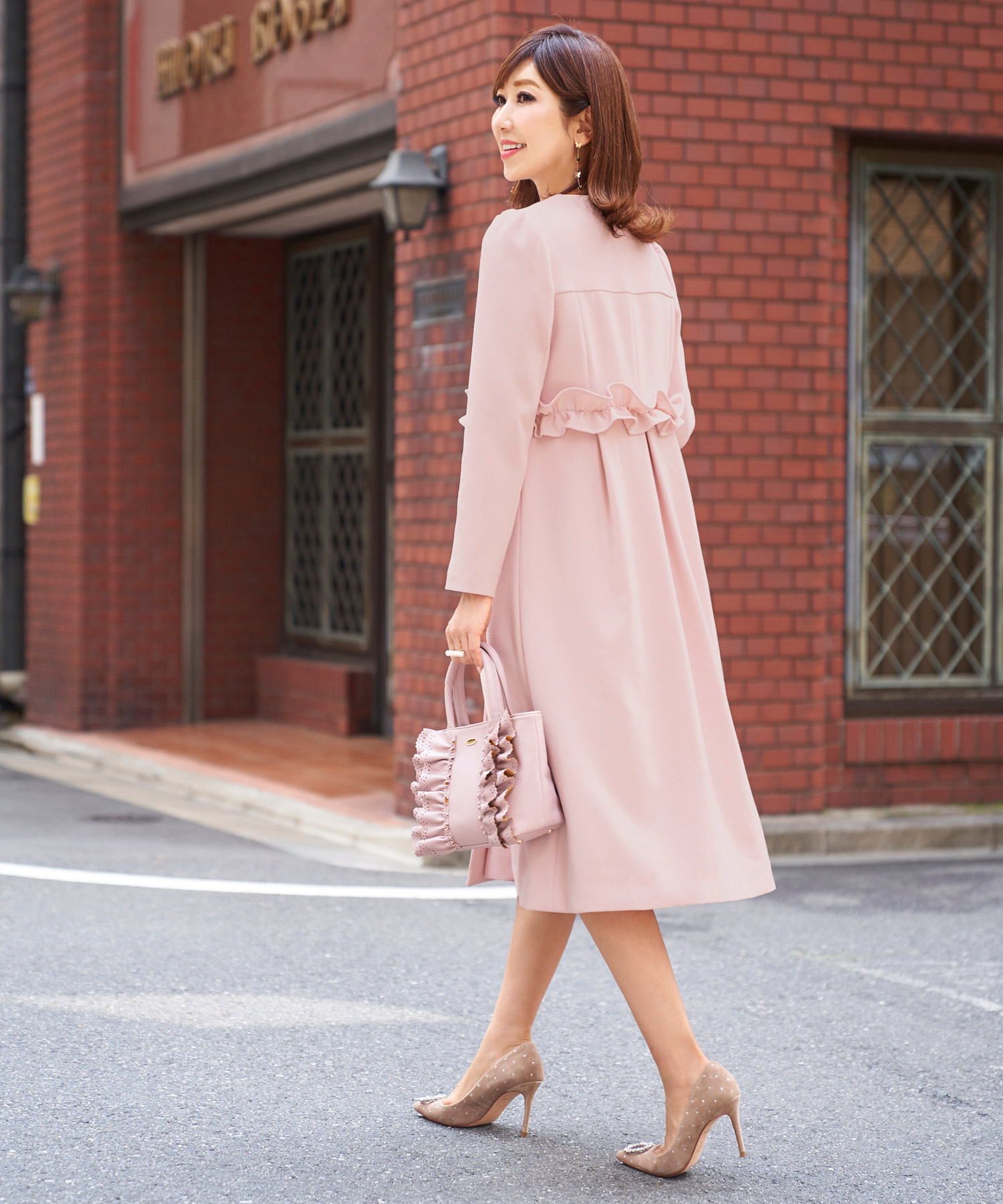 コート ウエストフリル ロング丈 Prima Scherrer 全4色｜psc111-0347