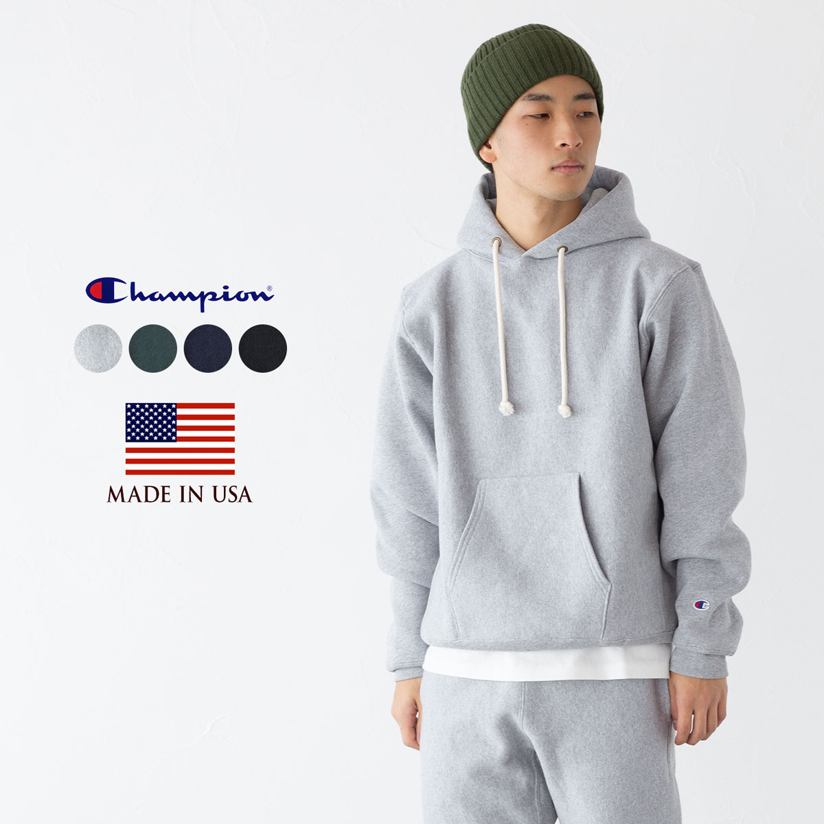 チャンピオン リバースウィーブ フーデッド スウェットシャツ プル