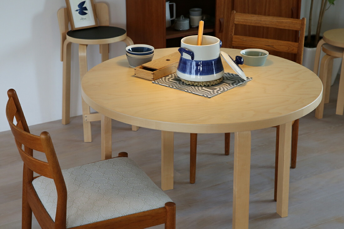 楽天市場】Artek（アルテック） / TABLE 90A / φ100cm / バーチ材