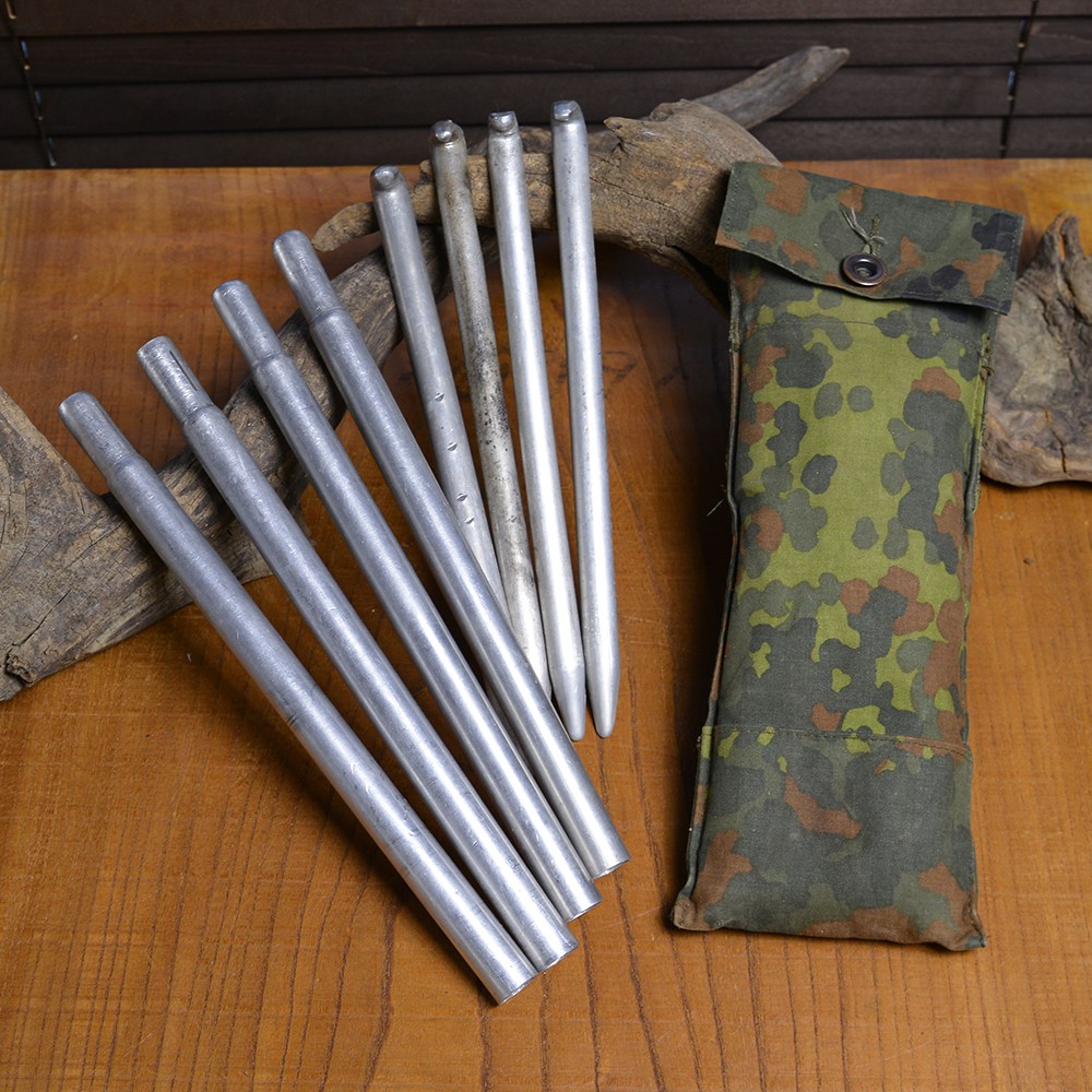 楽天市場】ドイツ軍放出品 テント用ポール&ペグセット 収納袋付き