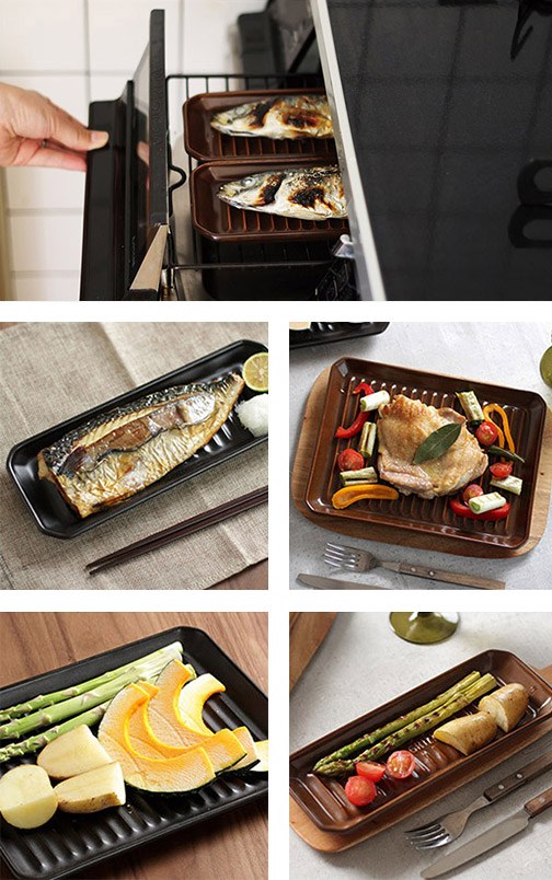 楽天市場】グリルプレート L ウッドボードセット 日本製 陶器 ブラウン