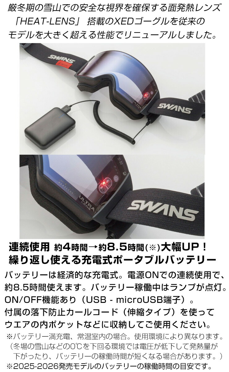 2026 SWANS スワンズ RACAN ラカン F-XED ヒートレンズ MBK レンズ