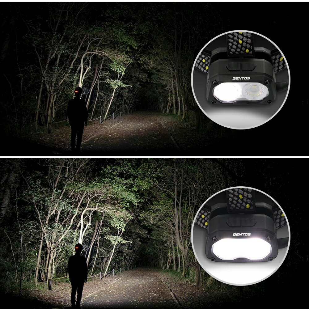 ジェントス T-REX 2000LM ヘッドライト 充電式 TX-D434R【取寄せ品】