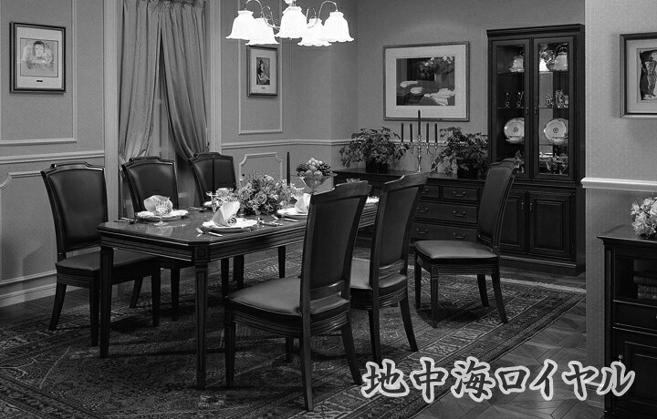 美品【マルニ】地中海ロイヤル 　パーティテーブル 　伸長式 　ダイニングテーブル 1789-00 伸長式ダイニングテーブル | ROYAL | 家具インテリア通販