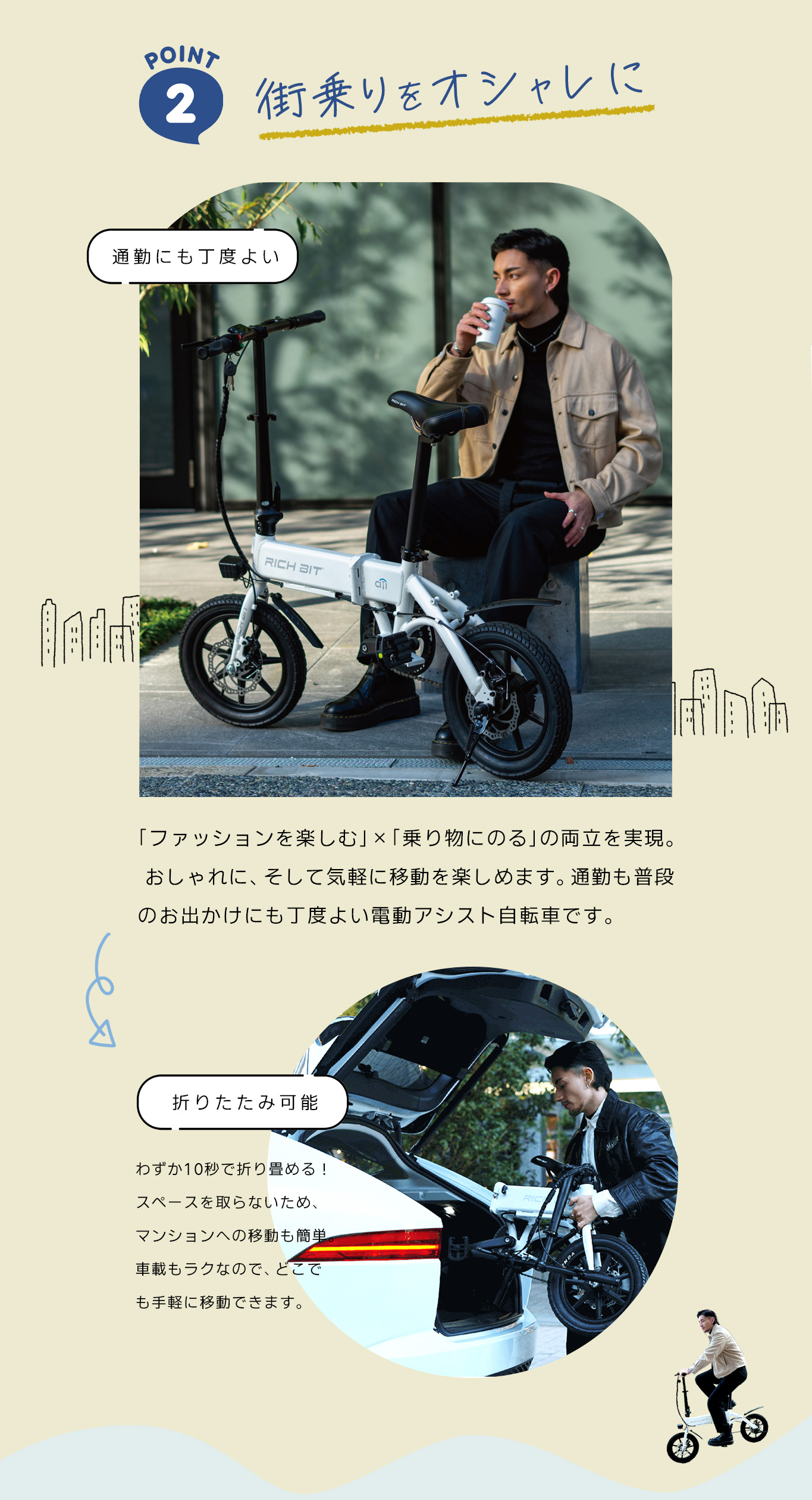楽天市場】電動アシスト自転車 RICHBIT CITY ASSIST 型式認定 14インチ