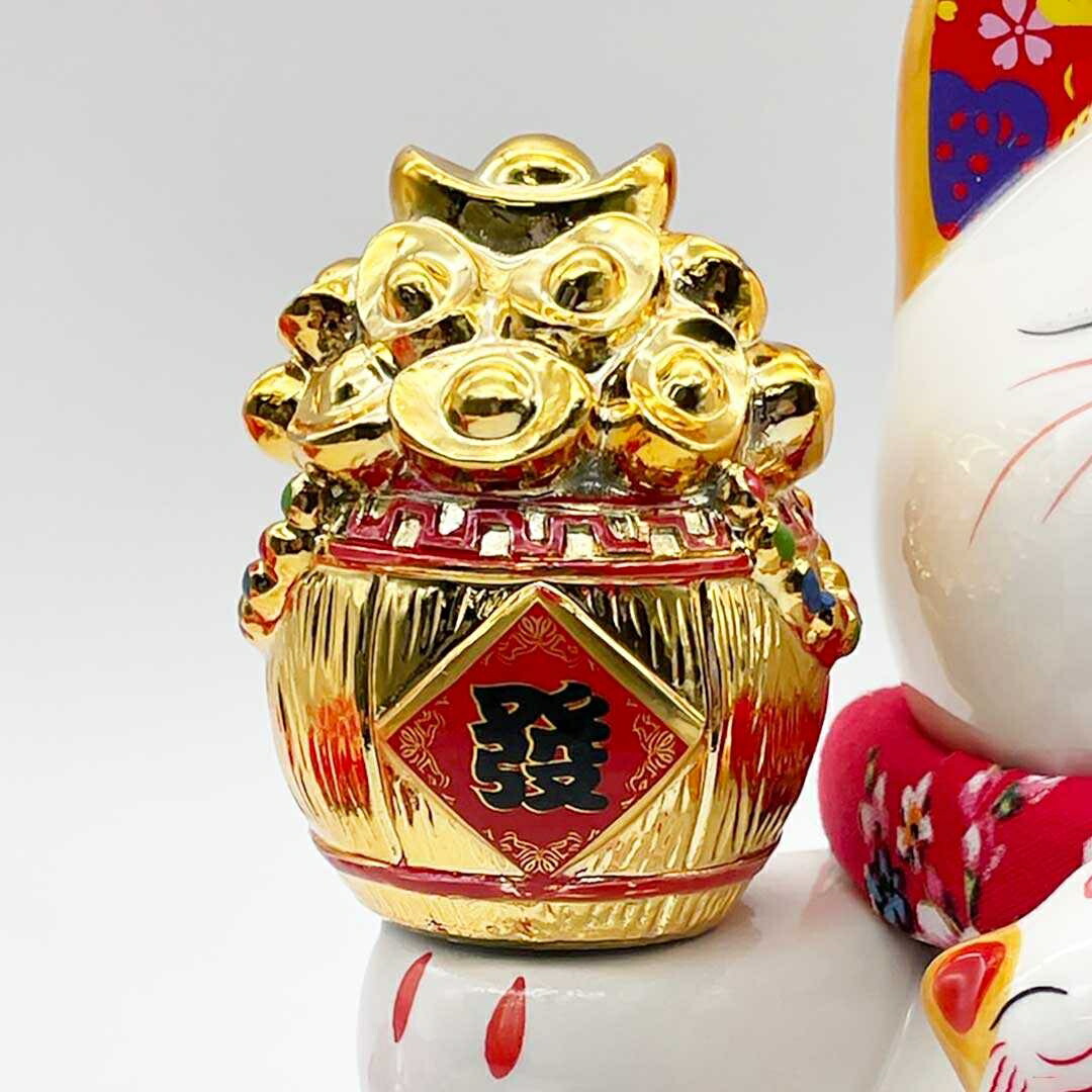 楽天市場】【人気商品】 招き猫 置物 生意興隆 千万両 白色 陶器製