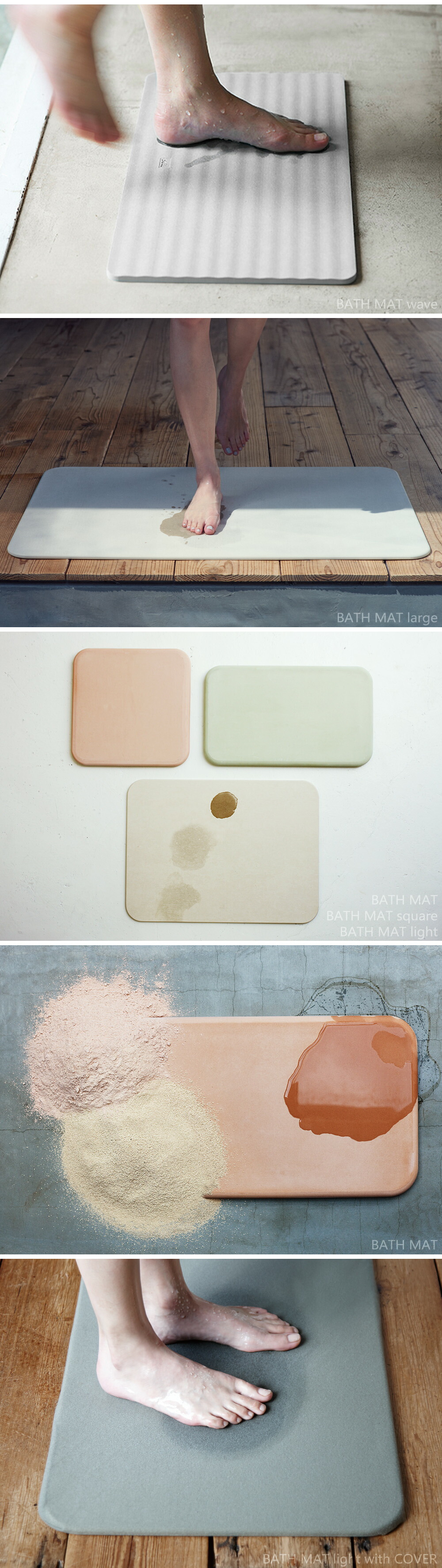 soil 珪藻土 バスマット 日本製 BATH MAT square | ヤマソロ公式