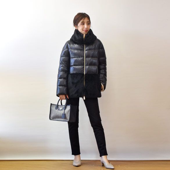 楽天市場】ヘルノ（HERNO）フェイクファー コンビダウン(hn007