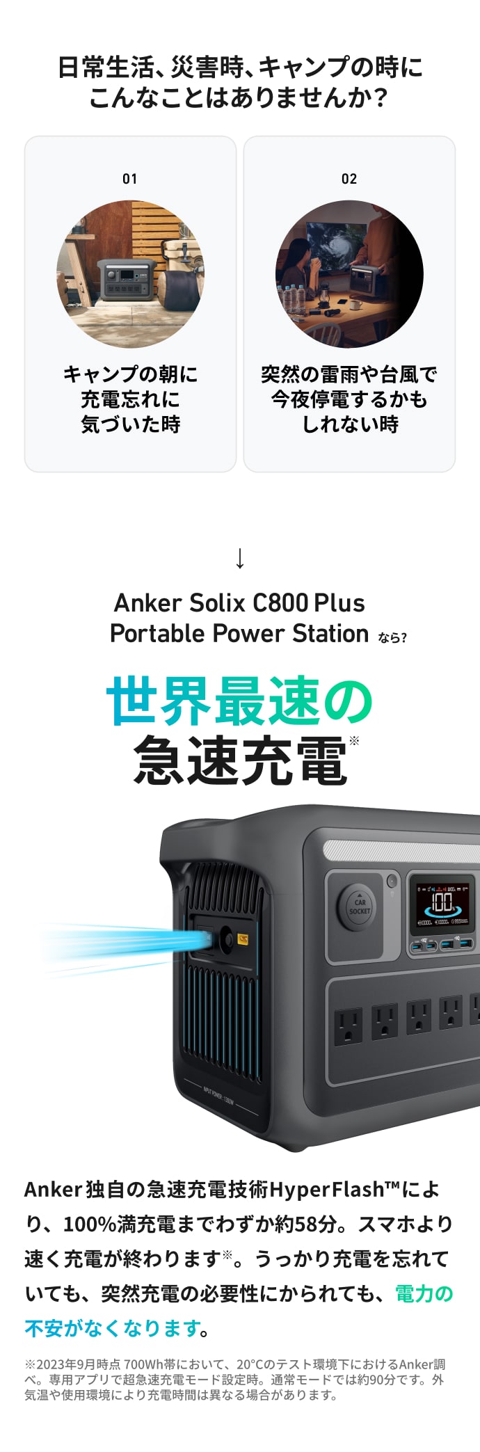 楽天市場】Anker Solix C800 Plus Portable Power Station ポータブル