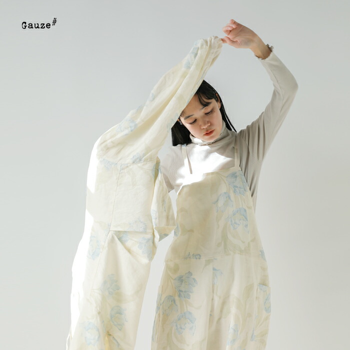 楽天市場】Gauze# ガーゼ リネン アンティーク フラワープリント