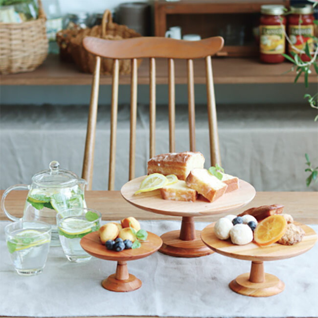 楽天市場】【送料無料】木製 ケーキスタンド (L) ウッドコンポート