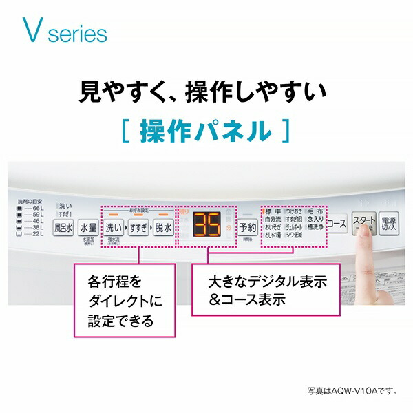 楽天ビック｜AQUA｜アクア 全自動洗濯機 AQW-V7A(W) [洗濯7.0kg /簡易