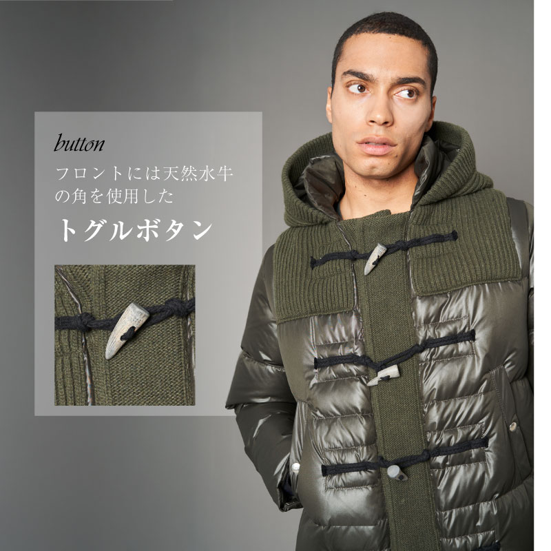 楽天市場】BBR ビービーアール メンズ ダウン ニット ダッフルコート