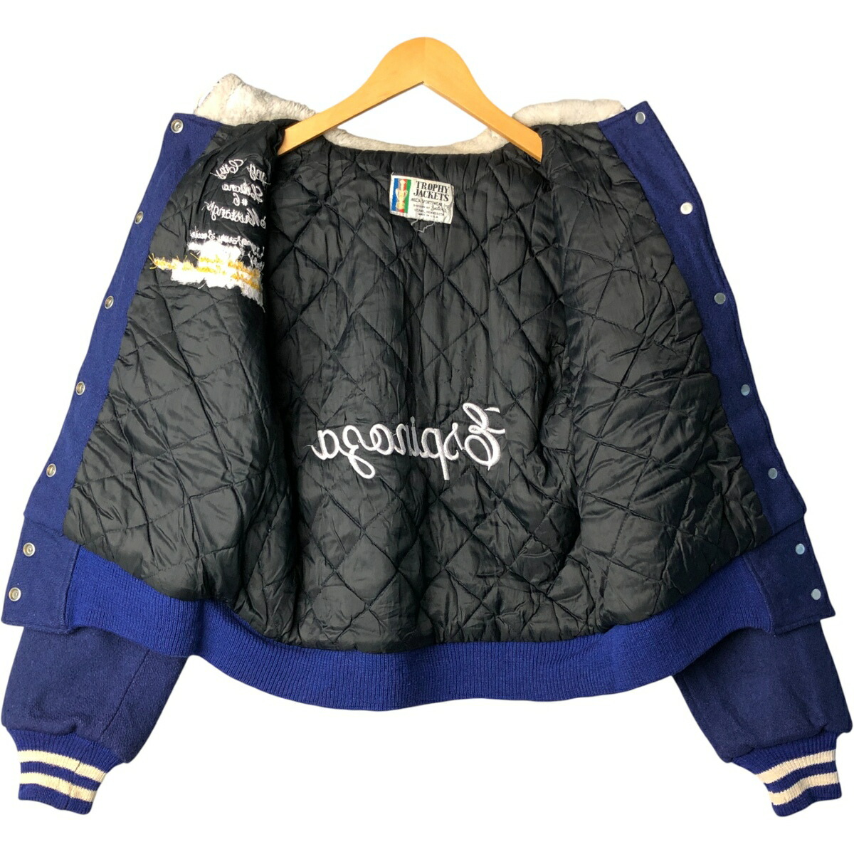 古着 80年代 TROPHY JACKETS フード付き セーラーカラー 中綿入り