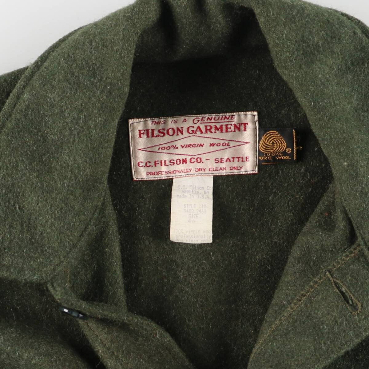 古着 フィルソン FILSON マッキーノクルーザー ウールハンティング