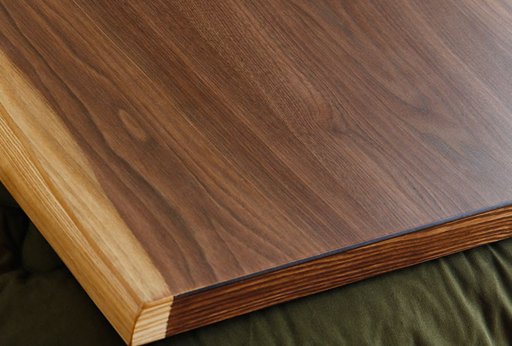 コタツ天板・こたつ天板単品正方形 90cm角木製（皮 こたつ天板のみ