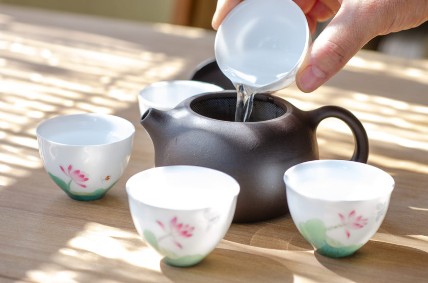 楽天市場】紫砂 茶壷 260cc 深蒸し茶用 帯網急須 中国江蘇省技巧産