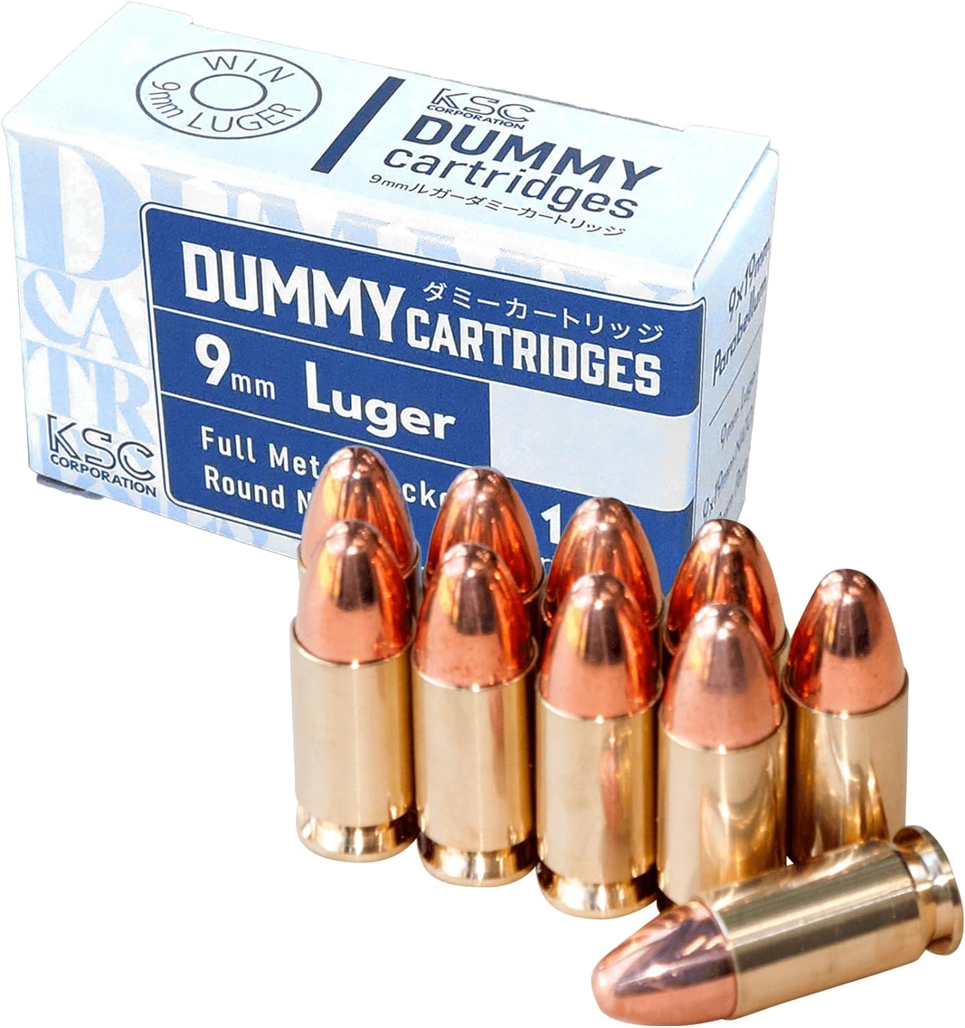 KSC M93R モデルガン ダミーカートリッジ 10発入り 9×19mm パラベラム