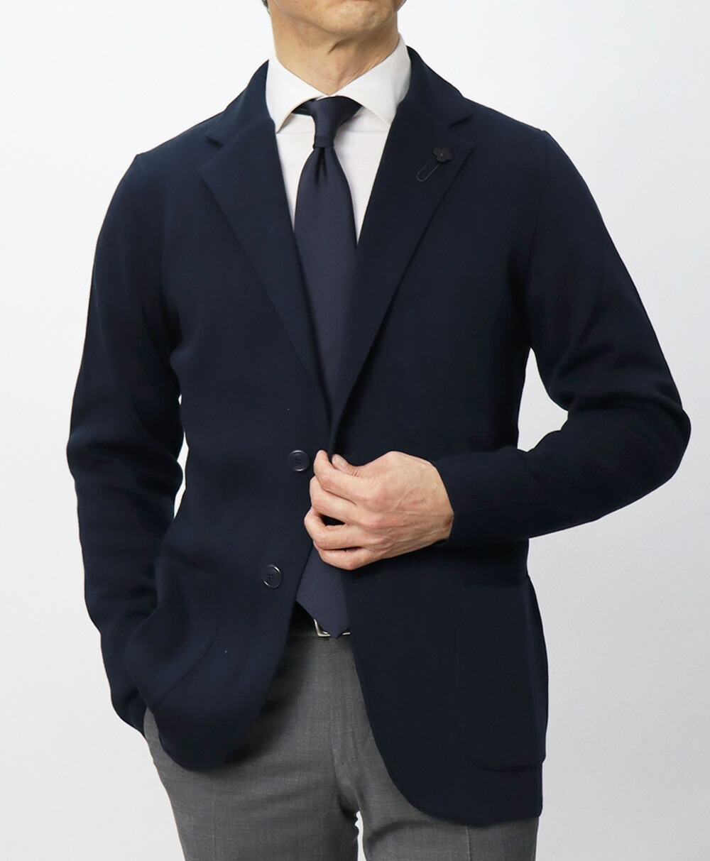 ラルディーニ / LARDINI / ニット ジャケット / 細身型 / コットン