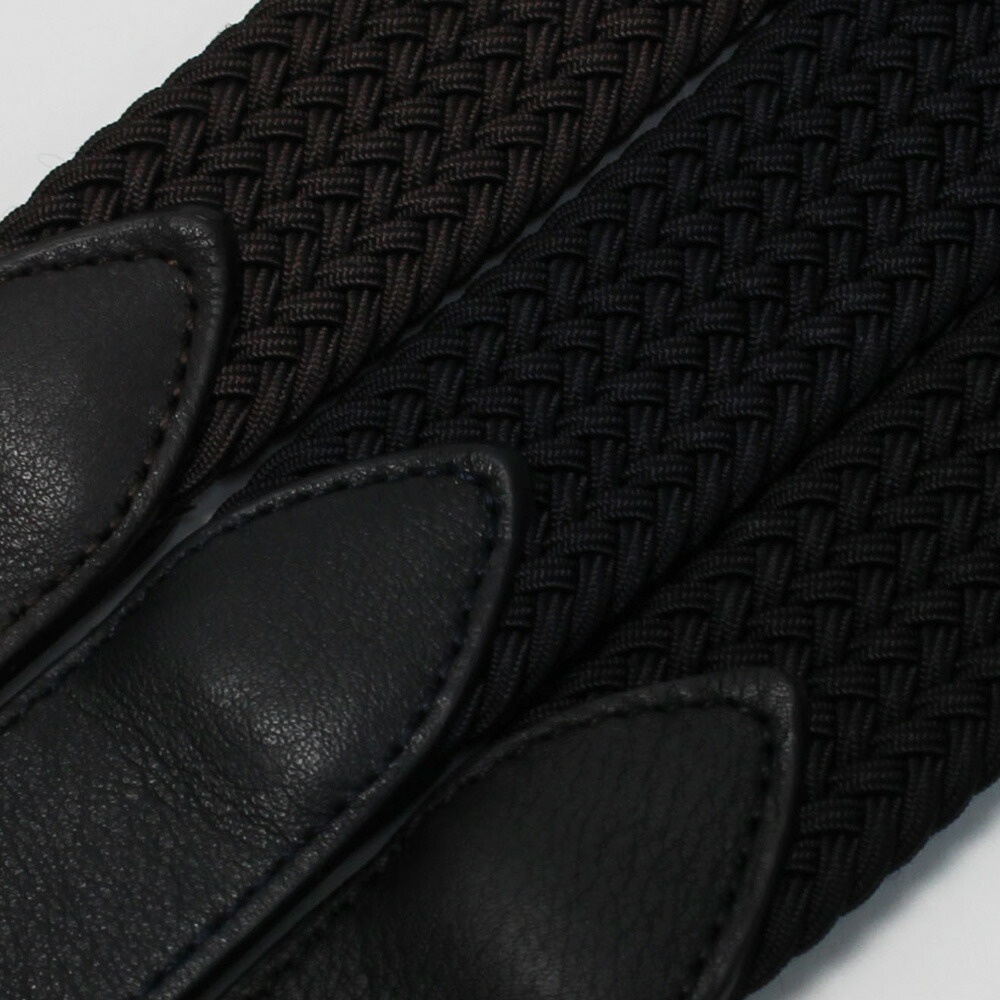 アンダーソンズ / Anderson's / レザー × ゴム メッシュ ベルト