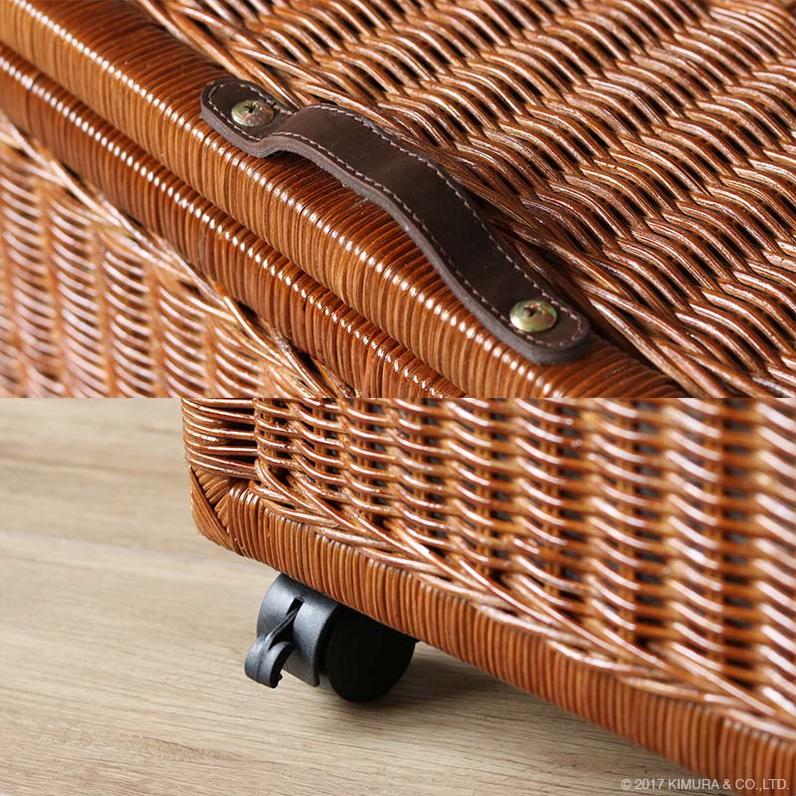 楽天市場】ランドリーバスケット 籐製 ラタン バスケット かご ワゴン