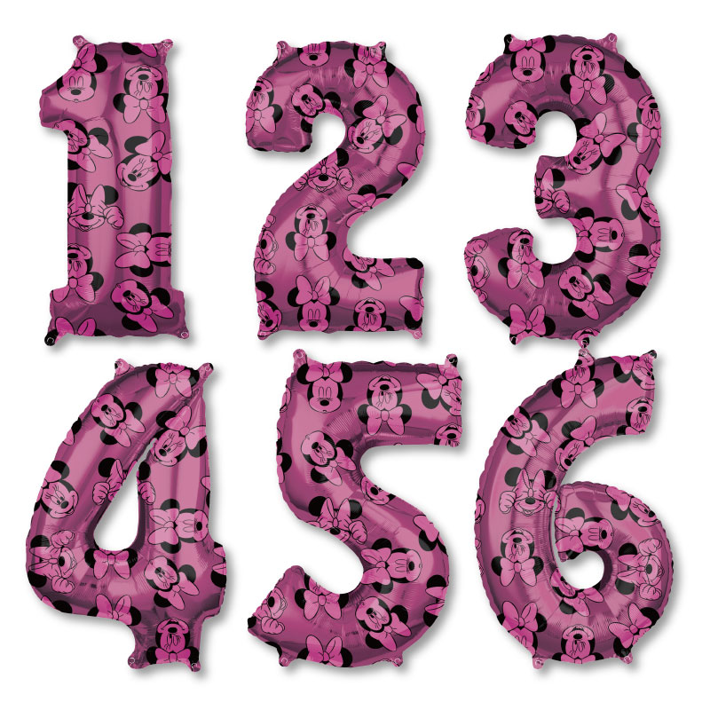 楽天市場】ミニーマウスの数字バルーン【ガスなし】60CM ミドルサイズ