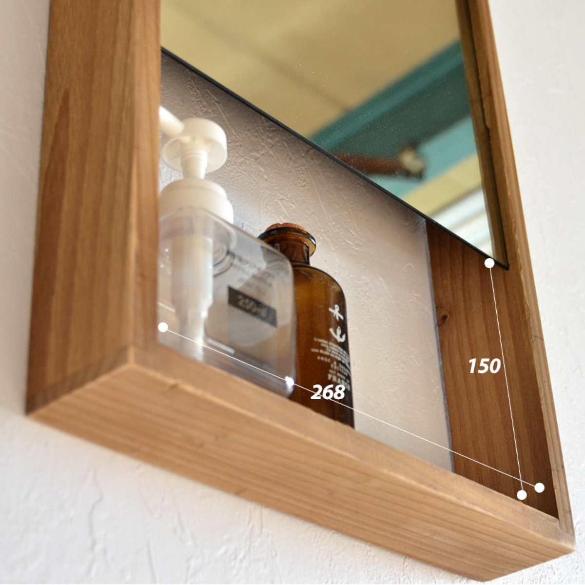 楽天市場】ウォールミラー 北欧 おしゃれ 天然木フレーム アンティーク