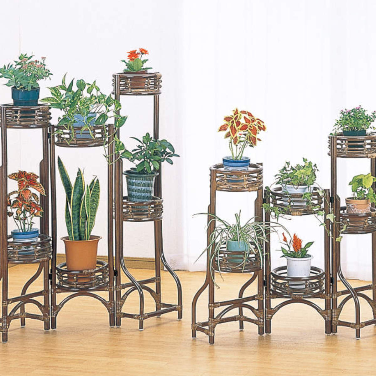 楽天市場】籐 フラワースタンド 3点セット 折りたたみ式 （ 送料無料