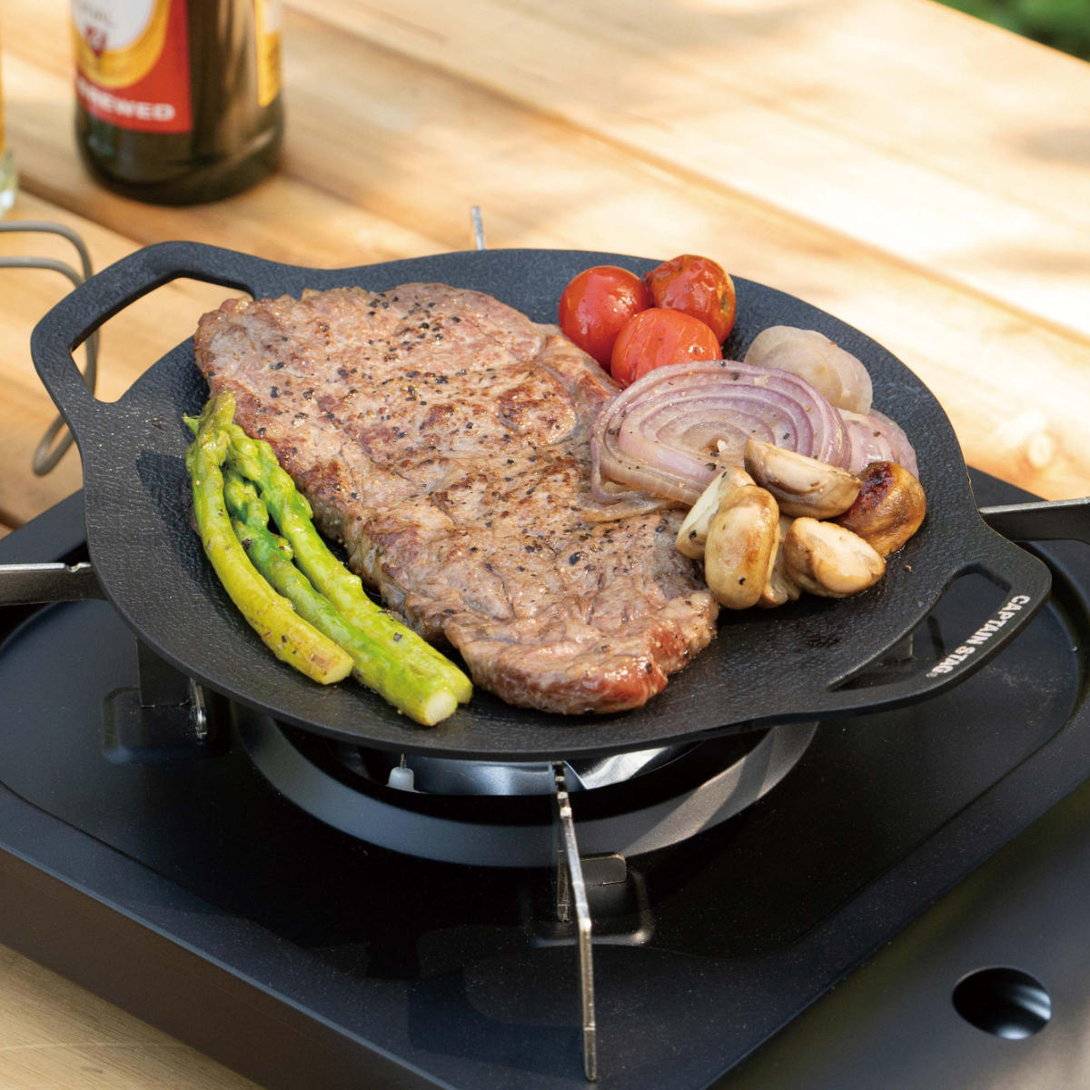 楽天市場】グリドル 20cm ラウンド グリルプレート キャプテンスタッグ