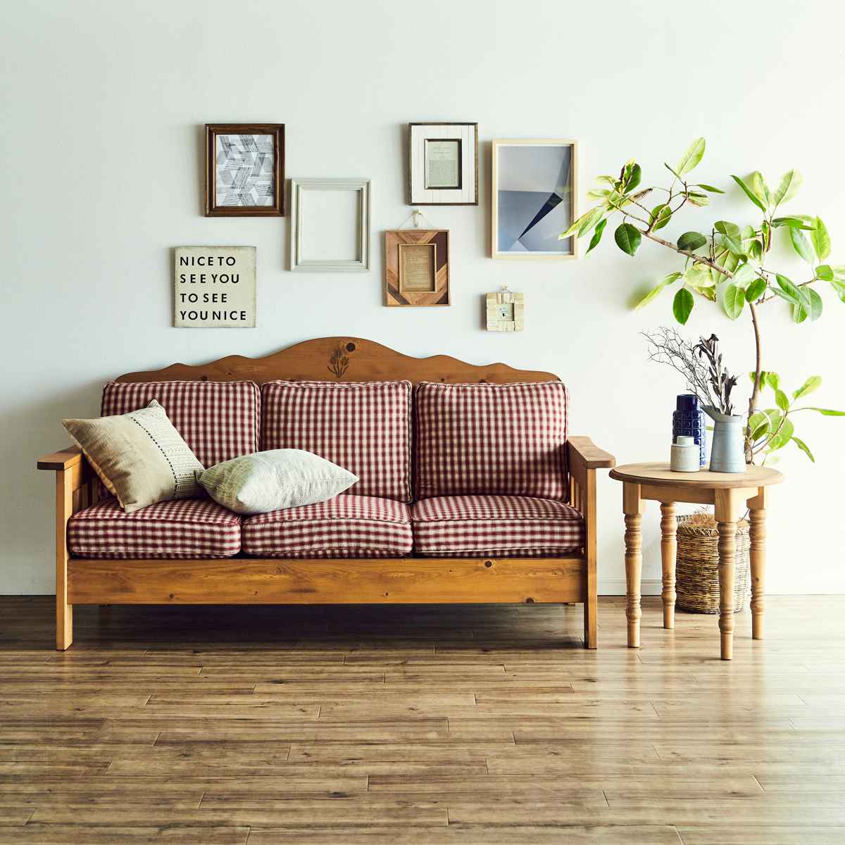 楽天市場】ソファ 3人掛け 幅185cm 天然木 カントリー調 （ 3人用