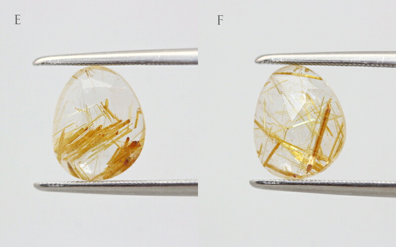 楽天市場】K18 K10 スライス ルチルクォーツ リング 5号-16号 送料無料