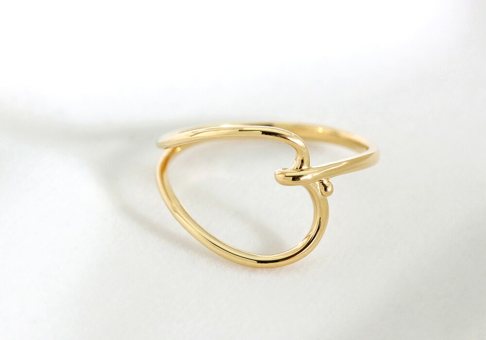 楽天市場】K18 K10 ハート リング 6号〜16号 送料無料 ゴールド 指輪