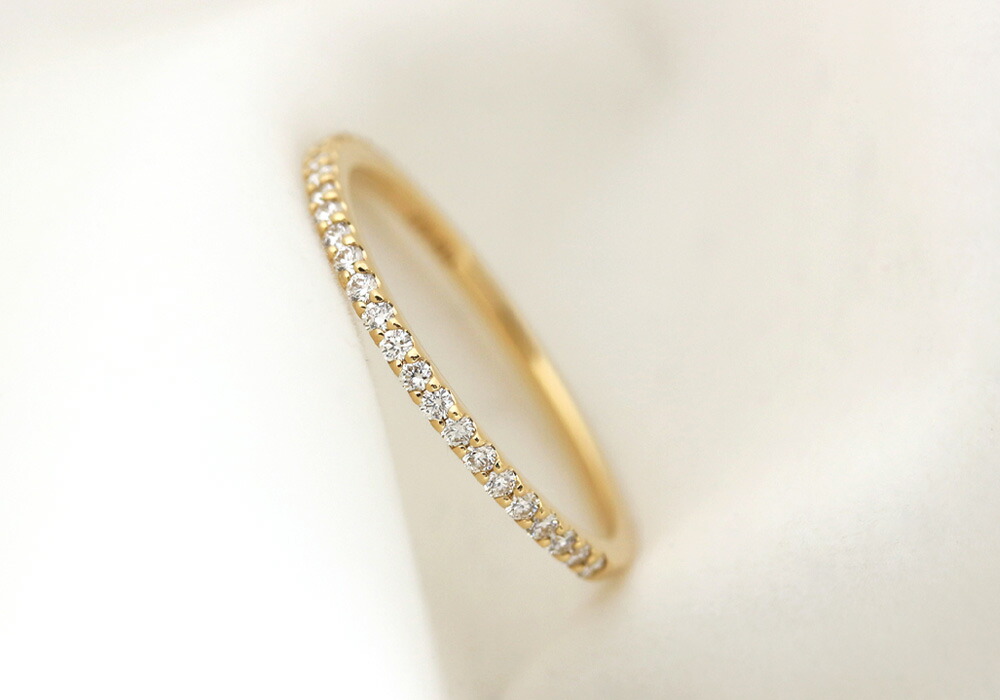 楽天市場】K18 K10 PT ハーフエタニティ リング 天然 ダイヤモンド 計