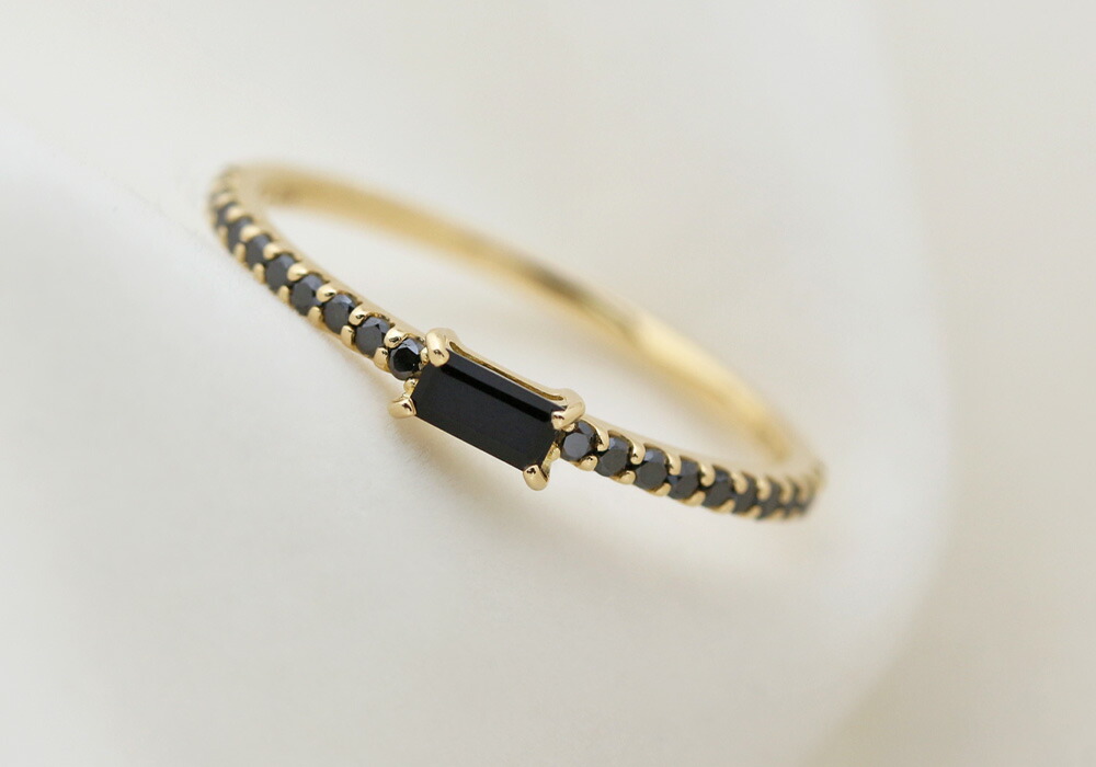 楽天市場】K18 K10 PT オニキス × ブラックダイヤモンド 0.15ct ハーフ