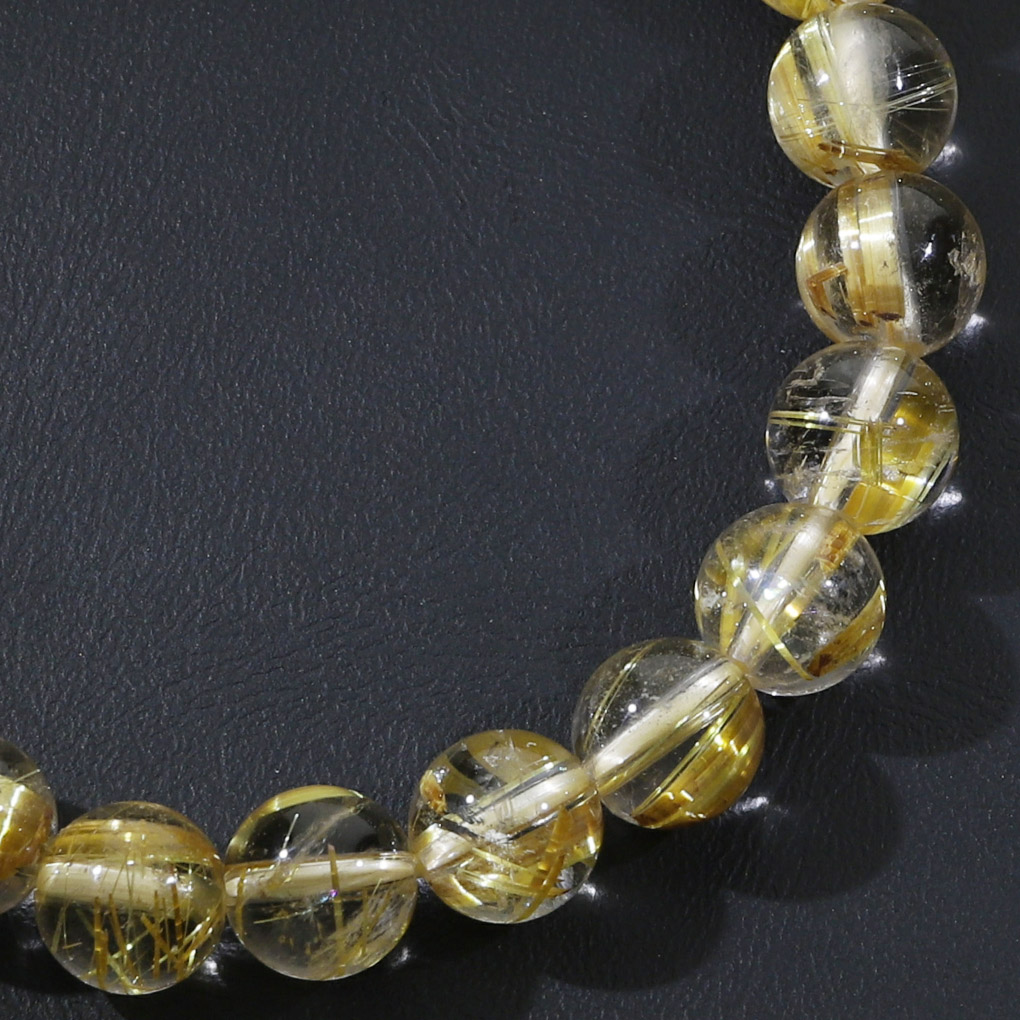 タイチンルチル 8A グレード ブレスレット 7.8mm 17cm レディースM